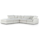 Stevie 4 Piece LAF Sectional w/ Ottoman, Anders Ivory-Furniture - Sofas-High Fashion Home