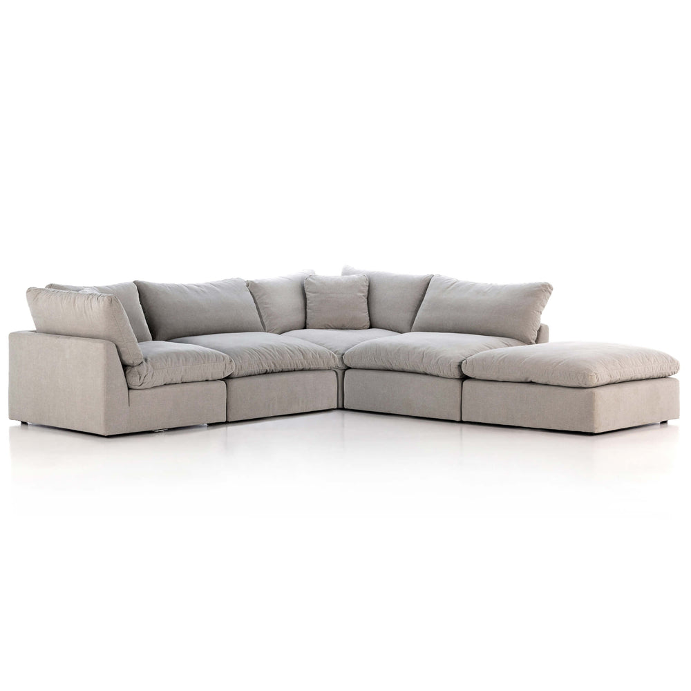 Stevie 4 Piece RAF Sectional w/ Ottoman, Destin Flannel-Furniture - Sofas-High Fashion Home