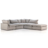 Stevie 4 Piece RAF Sectional w/ Ottoman, Destin Flannel-Furniture - Sofas-High Fashion Home