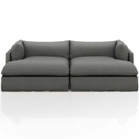Habitat 102" Double Chaise Sectional, Fallon Charcoal-Furniture - Sofas-High Fashion Home