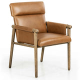 Almada Leather Arm Chair, Valencia Camel