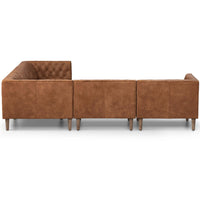 William Leather 5 Piece Sectional, Natural Washed Camel-Furniture - Sofas-High Fashion Home