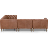 Williams Leather 5 Piece Sectional, Natural Washed Chocolate-Furniture - Sofas-High Fashion Home