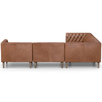 Williams Leather 5 Piece Sectional, Natural Washed Chocolate-Furniture - Sofas-High Fashion Home