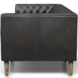 Williams Leather 3 Piece Sofa, Natural Washed Ebony-Furniture - Sofas-High Fashion Home