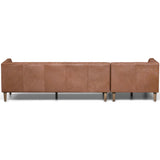 Williams Leather 2 Piece LAF Sectional, Natural Washed Chocolate-Furniture - Sofas-High Fashion Home