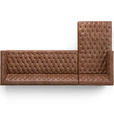 Williams Leather 2 Piece LAF Sectional, Natural Washed Chocolate-Furniture - Sofas-High Fashion Home
