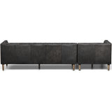 Williams Leather 2 Piece LAF Sectional, Natural Washed Ebony-Furniture - Sofas-High Fashion Home