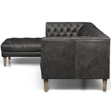 Williams Leather 2 Piece LAF Sectional, Natural Washed Ebony-Furniture - Sofas-High Fashion Home