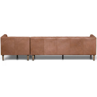 Williams Leather 2 Piece RAF Sectional, Natural Washed Chocolate-Furniture - Sofas-High Fashion Home
