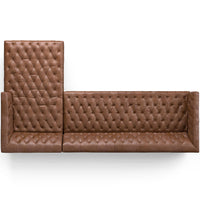 Williams Leather 2 Piece RAF Sectional, Natural Washed Chocolate-Furniture - Sofas-High Fashion Home