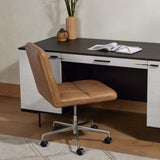 Sal Leather Desk Chair, Palermo Drift by Four Hands