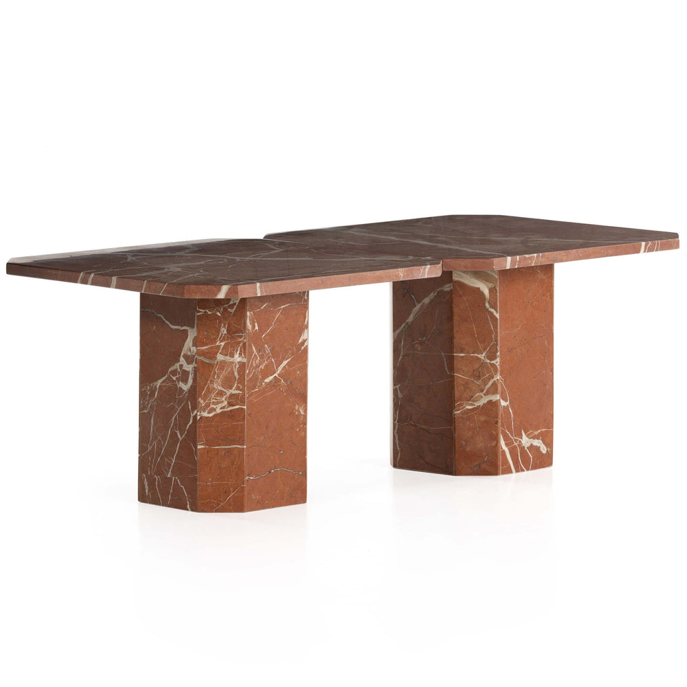 Edina Small Coffee Table, Rusty Marble-Furniture - Accent Tables-High Fashion Home