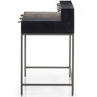 Trey Writing Desk with 5 Drawers Organizer, Black Wash Poplar-Furniture - Office-High Fashion Home