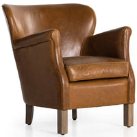 Wycliffe Leather Chair, Vintage Soft Camel-Furniture - Chairs-High Fashion Home