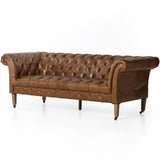 Briscoe 82" Leather Sofa, Vintage Soft Camel-Furniture - Sofas-High Fashion Home