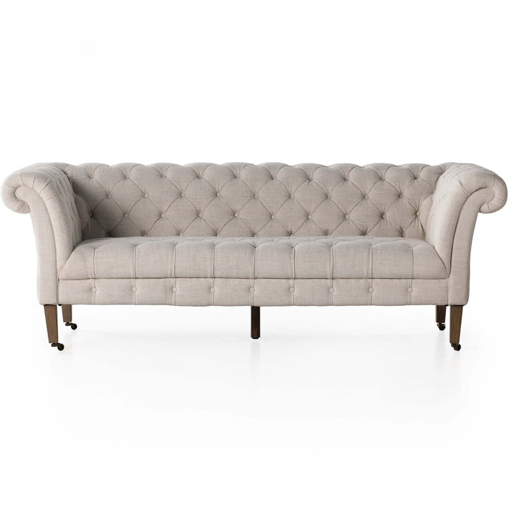 Briscoe 82" Sofa, Mixt Linen Natural-Furniture - Sofas-High Fashion Home
