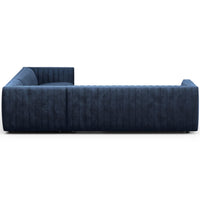 Augustine 3 Piece 105" Sectional, Sapphire Navy-Furniture - Sofas-High Fashion Home