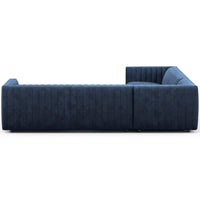 Augustine 3 Piece 105" Sectional, Sapphire Navy-Furniture - Sofas-High Fashion Home