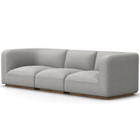 Mabry 3 Piece Sectional, Gibson Silver