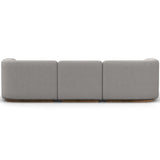Mabry 3 Piece Sectional w/Ottoman, Gibson Silver
