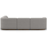 Mabry RAF Sectional w/Ottoman, Gibson Silver