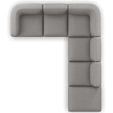 Mabry RAF Sectional w/Ottoman, Gibson Silver