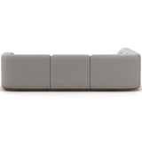 Mabry LAF Sectional w/Ottoman, Gibson Silver