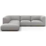 Mabry LAF Sectional w/Ottoman, Gibson Silver