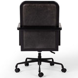 Lacey Leather Desk Chair, Brushed Ebony