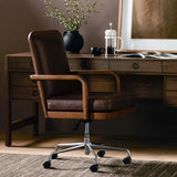 Lacey Leather Desk Chair, Sienna Brown