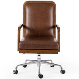 Lacey Leather Desk Chair, Sienna Brown