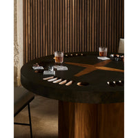 Poker Table, Natural Brown Guanacaste-Furniture - Accent Tables-High Fashion Home