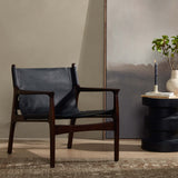 Rafi Leather Chair, Ebony