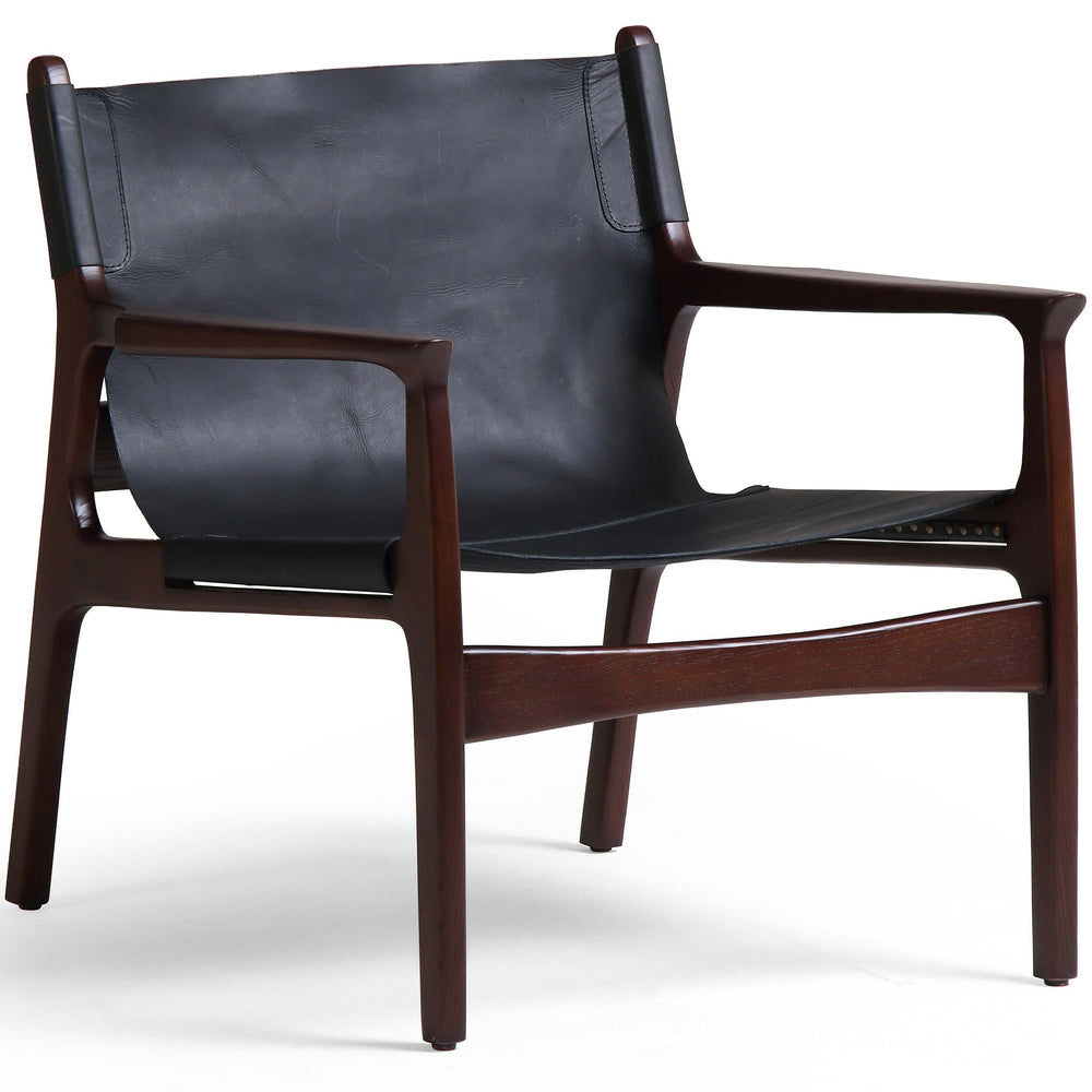 Rafi Leather Chair, Ebony