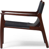 Rafi Leather Chair, Ebony