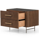 Fletcher Large Nightstand, Terra Brown by Four Hands