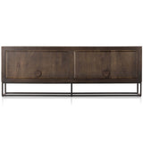 Kelby Closed Media Console, Vintage Brown-Furniture - Storage-High Fashion Home