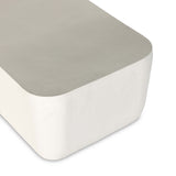 Basil Outdoor Rectangular Coffee Table, Matte White by Four Hands