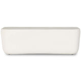 Basil Outdoor Rectangular Coffee Table, Matte White by Four Hands