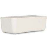Basil Outdoor Rectangular Coffee Table, Matte White by Four Hands