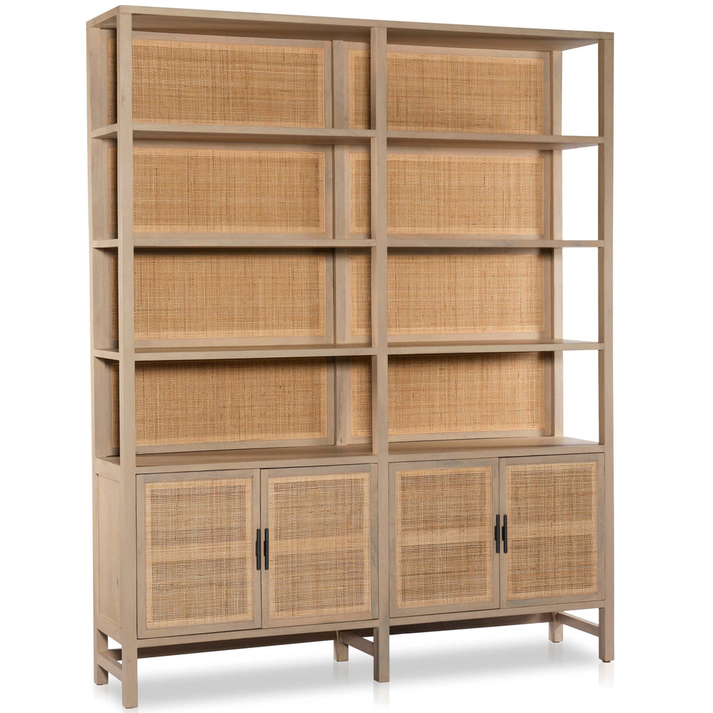 Caprice Wide Bookshelf, Natural by Four Hands