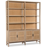 Caprice Wide Bookshelf, Natural by Four Hands