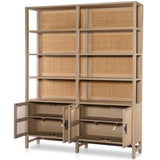 Caprice Wide Bookshelf, Natural by Four Hands