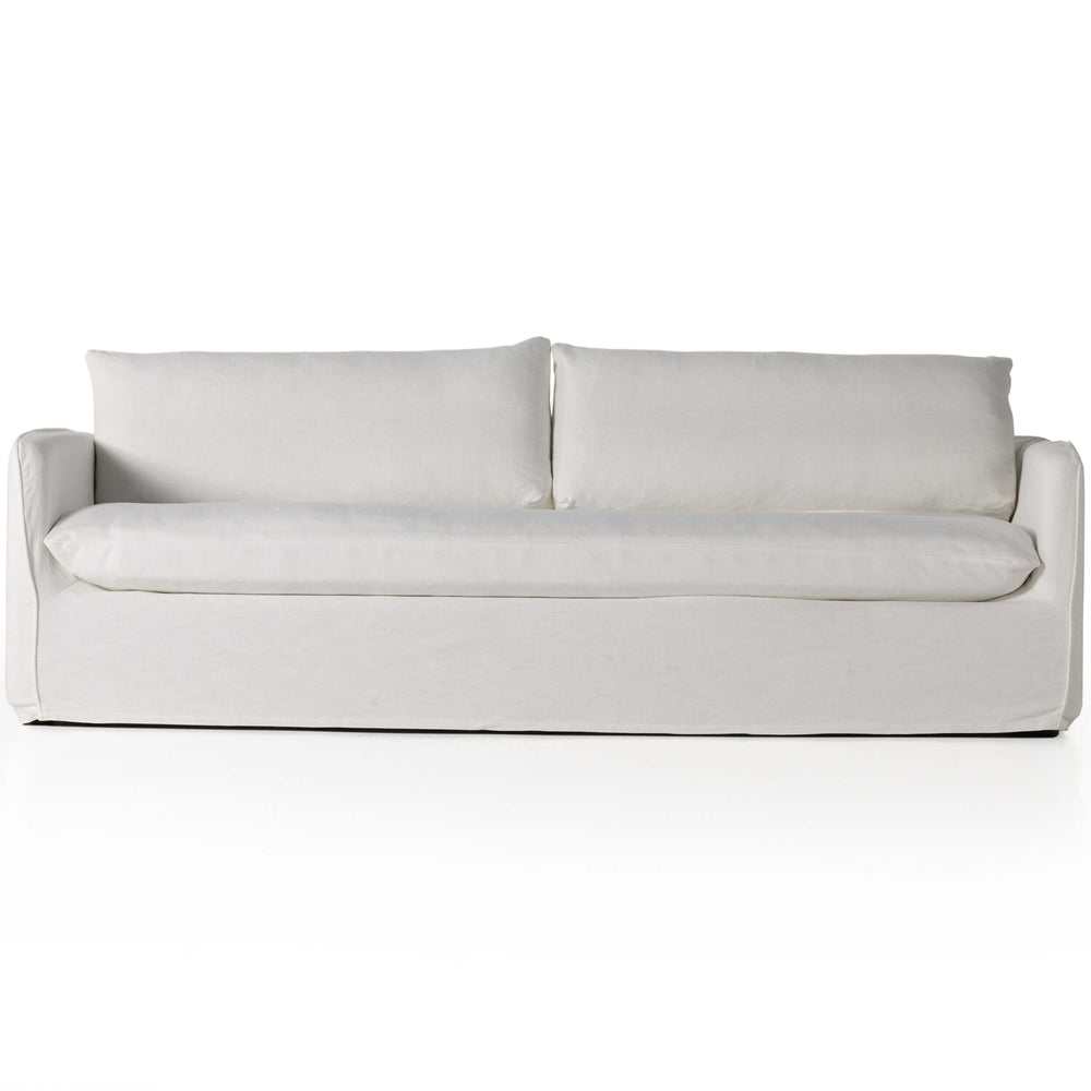 Luisa 96" Slipcover Sofa, Bergamo Cream-Furniture - Sofas-High Fashion Home
