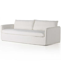 Luisa 96" Slipcover Sofa, Bergamo Cream-Furniture - Sofas-High Fashion Home