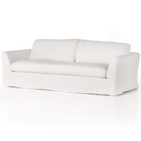 Luisa 91" Slipcover Sofa, Bergamo cream-Furniture - Sofas-High Fashion Home