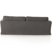 Luisa 91" Slipcover Sofa, Bergamo Charcoal-Furniture - Sofas-High Fashion Home