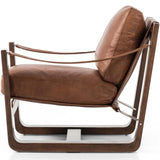 Cesar Leather Chair, Heirloom Sienna-Furniture - Chairs-High Fashion Home