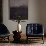 Vincent Leather Chair, Brickhouse Black